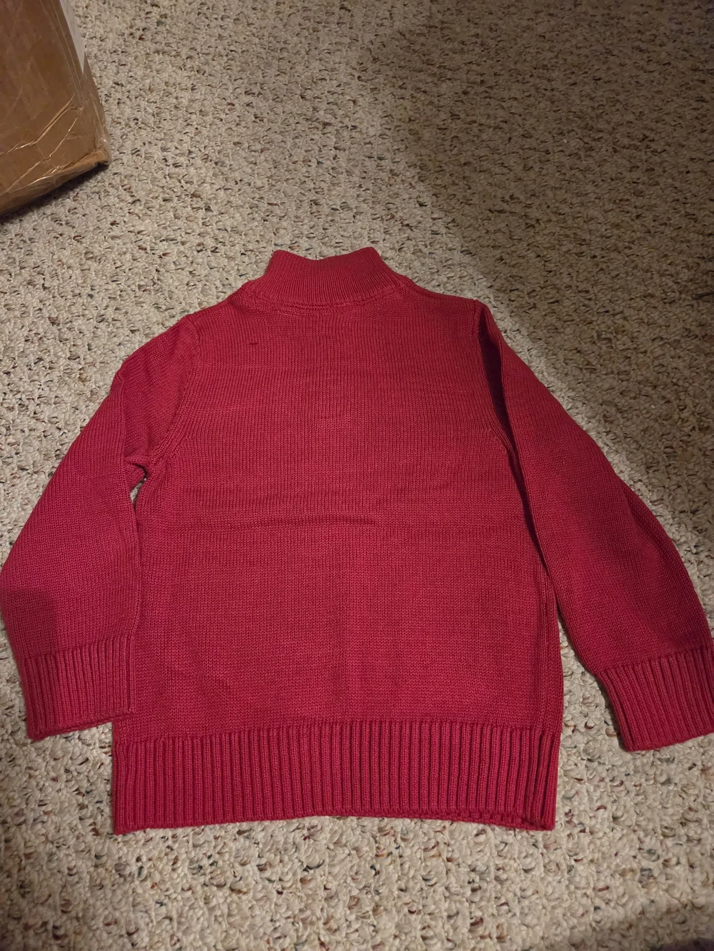 The Children's Place Red Fair Isle Button-Neck Sweater